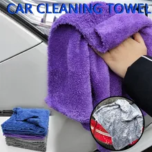 Полотенце из микрофибры для мытья автомобиля, бархатное полотенце для мытья автомобиля кораллового цвета, полотенце для мытья автомобиля и мотоцикла, многофункциональный очиститель для дома