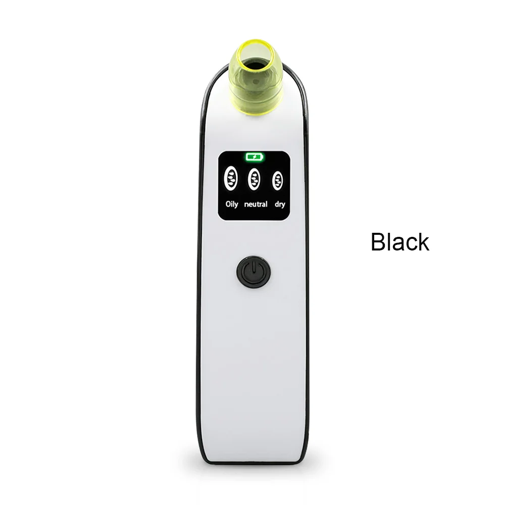 Acne Pimple Removal Blackhead Cleaner Facial Cleaning Machine Pore Cleaner Fast Effective Vacuum Suction ABS for Vibration - Color: Black