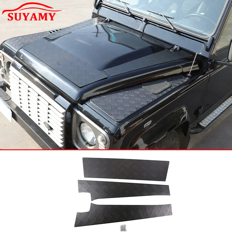 

For Land Rover Defender 90 110 130 2004-2019 Car Hood Protection Panel Off-Road Modification Decorative Exterior Accessories