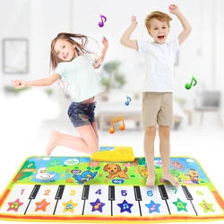 Tapis d'éveil musical, 4 modes avec voix d'animaux, pour enfant, instrument de musique, jouets éducatifs précoces, cadeau, jeu de piano pour bébés 