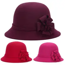 

HOT SALES!!! New Arrival Women Retro Flower Bowler Hat Solid Color Cap for Party Prom Cocktail Travel Wholesale Dropshipping