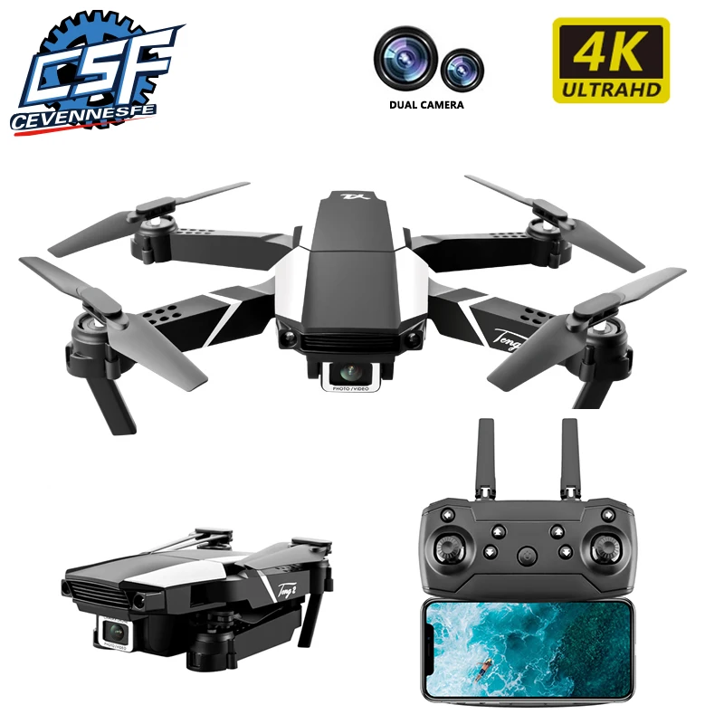 Новый мини Дрон 4k HD Двойная камера визуальное позиционирование 1080P WiFi Fpv