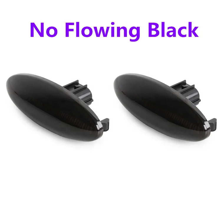 No Flowing Black 2 шт. Динамический светодиодный фонарь с боковым маркером, светильник s 12 В, плавный сигнал поворота, светильник с боковым повторителем, лампа мигалка для TOYOTA YARIS 12 RAV4 1 - Испускаемый цвет: No Flowing Black