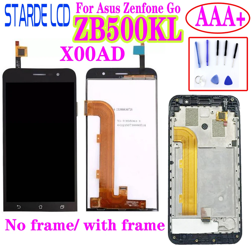 Starde 5 Lcd For Asus Zenfone Go Zb500kl X00ad Lcd Display Touch Screen Digitizer Assembly With Frame And Free Toos Mobile Phone Lcd Screens Aliexpress