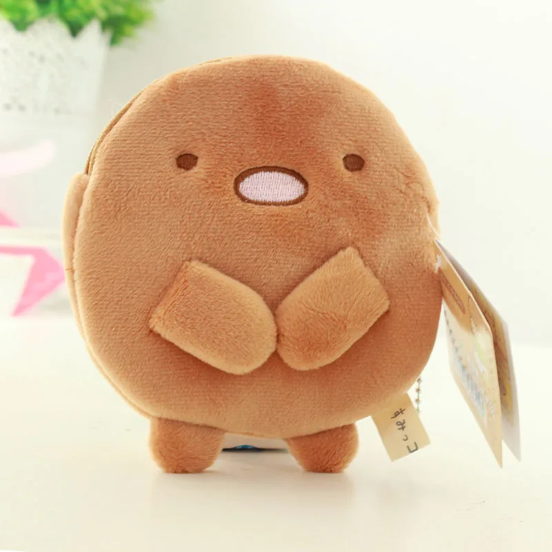 1 шт., мультяшный милый плюшевый Кошелек Sumikko Gurashi аниме, Детский плюшевый Кошелек, плюшевые игрушки, милые животные, брелок, держатель для карт, сумочка, кошелек
