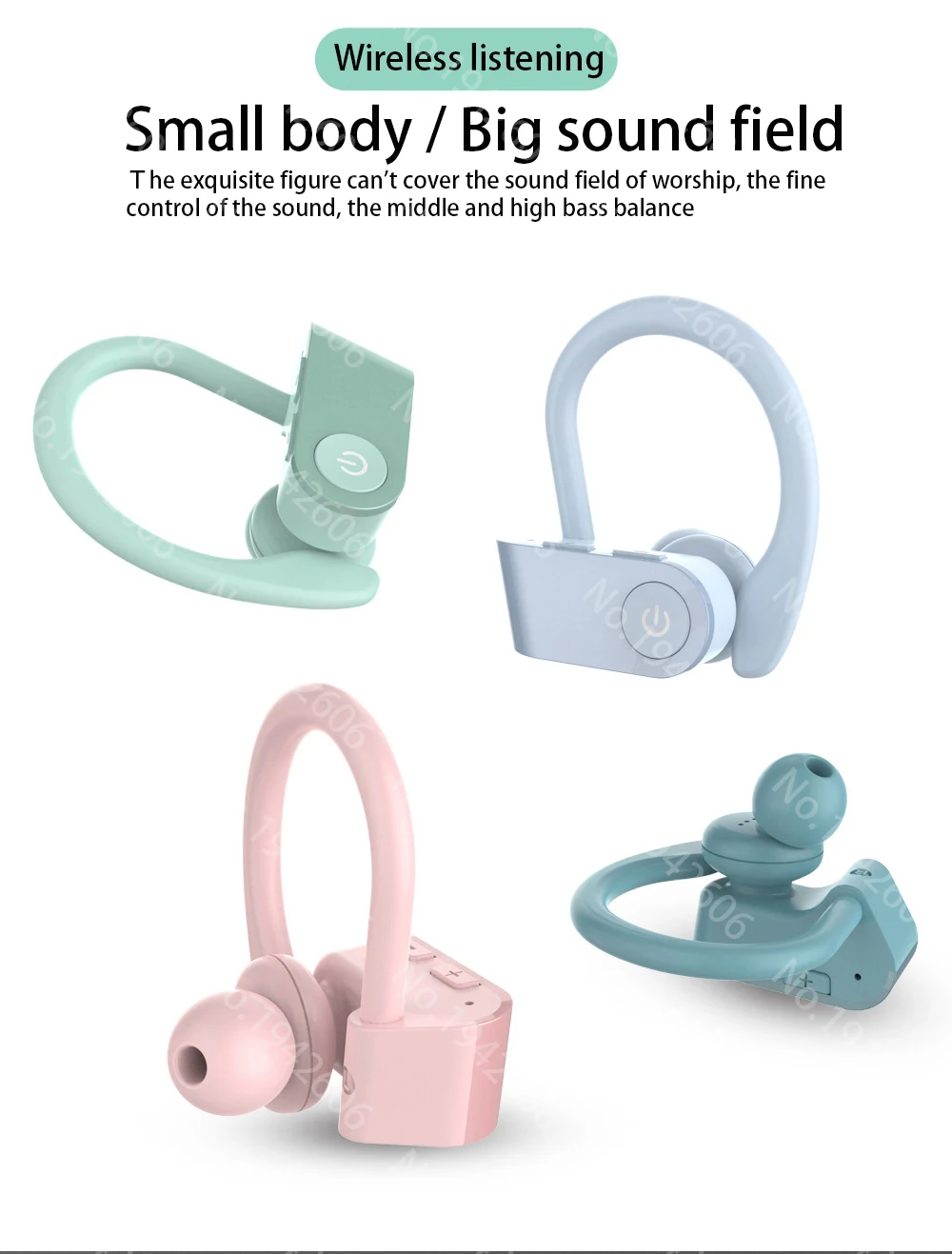 Беспроводные наушники Bluetooth, спортивные наушники для бега, Беспроводная стереогарнитура Bluetooth с микрофоном для телефона PK K98, ушной крючок, затычка для ушей