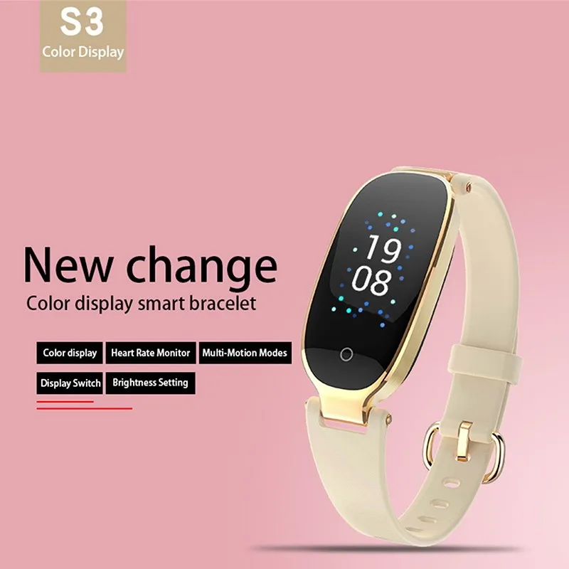

S3 Smart Watch Female Menstrual Fashion Sleep Heart Rate Music Player Remote Control Camera Anti-Lost Health Sports Bracelet