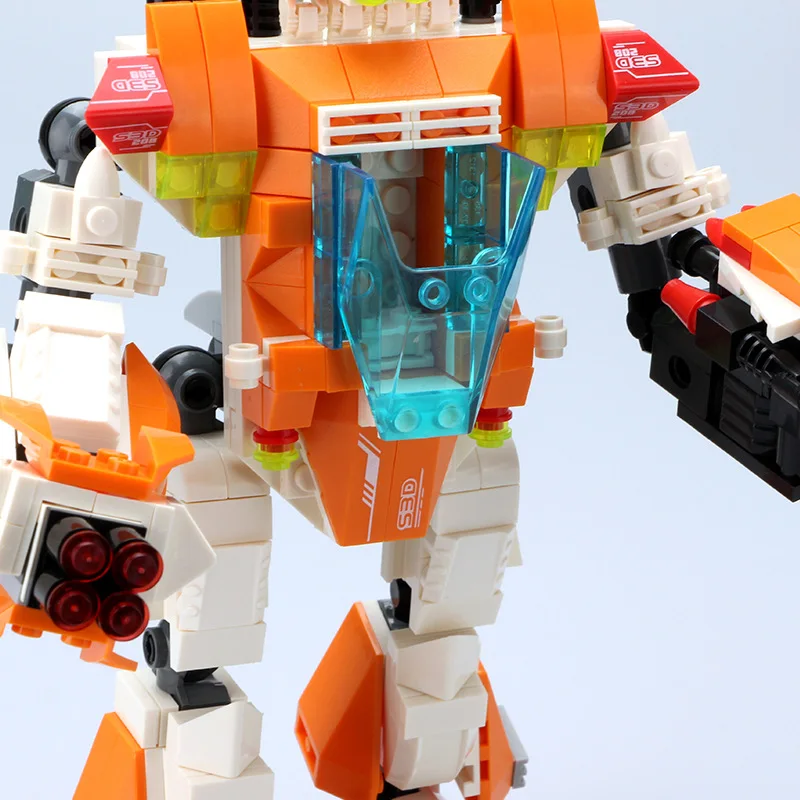 

Wange Children'S Educational Toy Plastic Assembled Small Particles DIY Building Blocks Gundam Deformation Robot