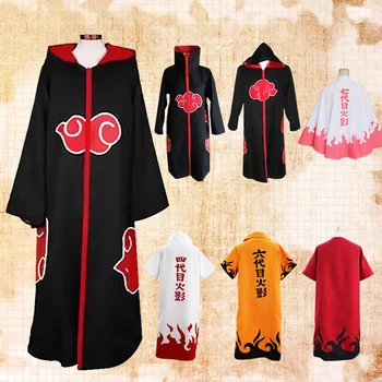 

Anime Naruto Costume Yondaime Hokage Namikaze Minato Cosplay Uniform Cloak Cape Coat Kakashi Six Yondaime Halloween Outfit Props