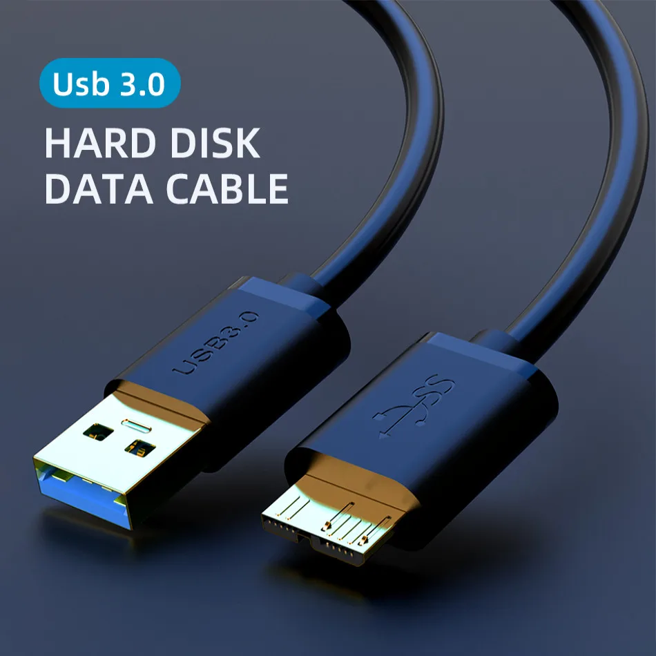 0,5 m/1 m позолоченный USB 3,0 type A к Micro B кабель для внешнего жесткого диска HDD samsung S5 Note3 USB HDD кабель для быстрой передачи данных