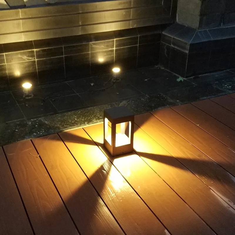 Светодиодный светильник в стиле ретро, простой водонепроницаемый светильник для газона, лампа для виллы, напольные лампы для сада, газона, двора