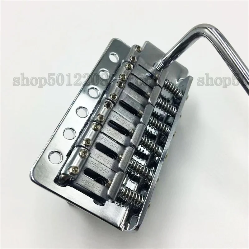 

Chrome Pull String Plate Bridge With logo 6 string Tremolo System For Standard ST Electric Guitar