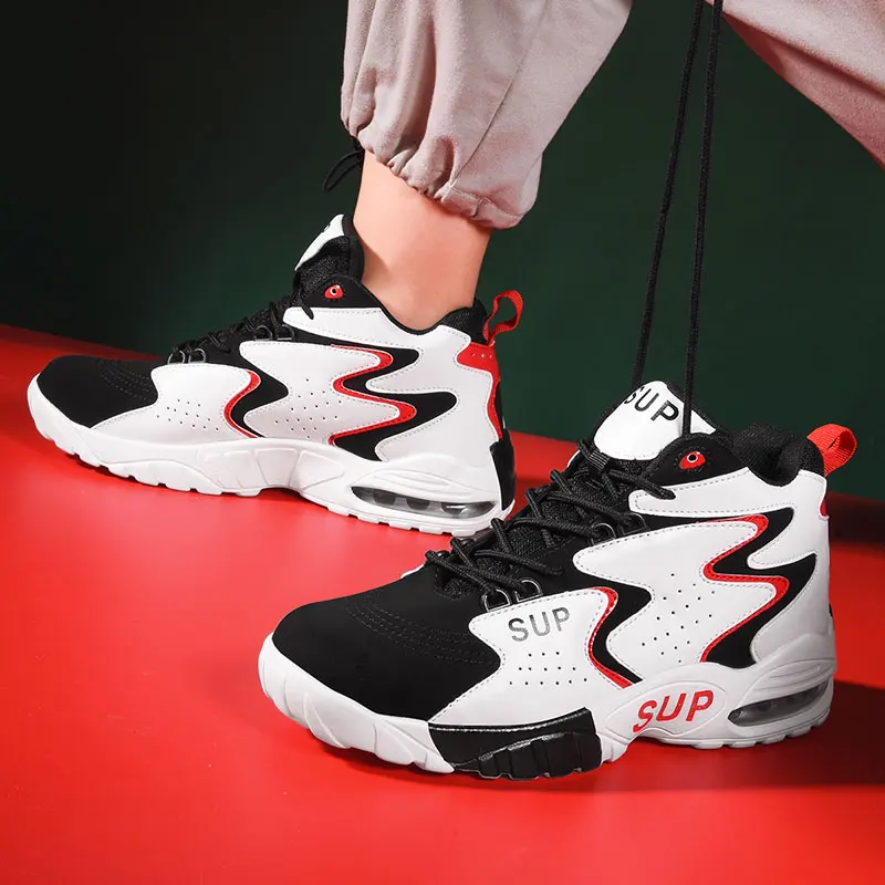 Couple models high-top air cushion basketball shoes high quality street basketball culture sports shoes fitness training shoes