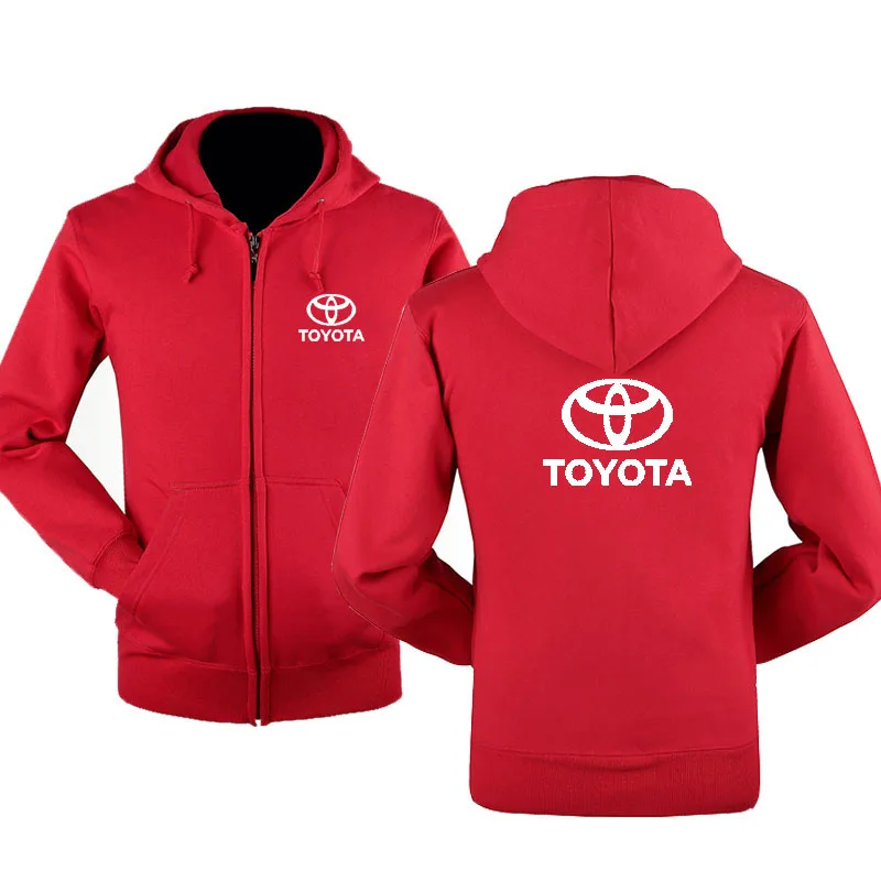 Осенне-зимняя толстовка на молнии с логотипом Toyota мужские толстовки свитшоты