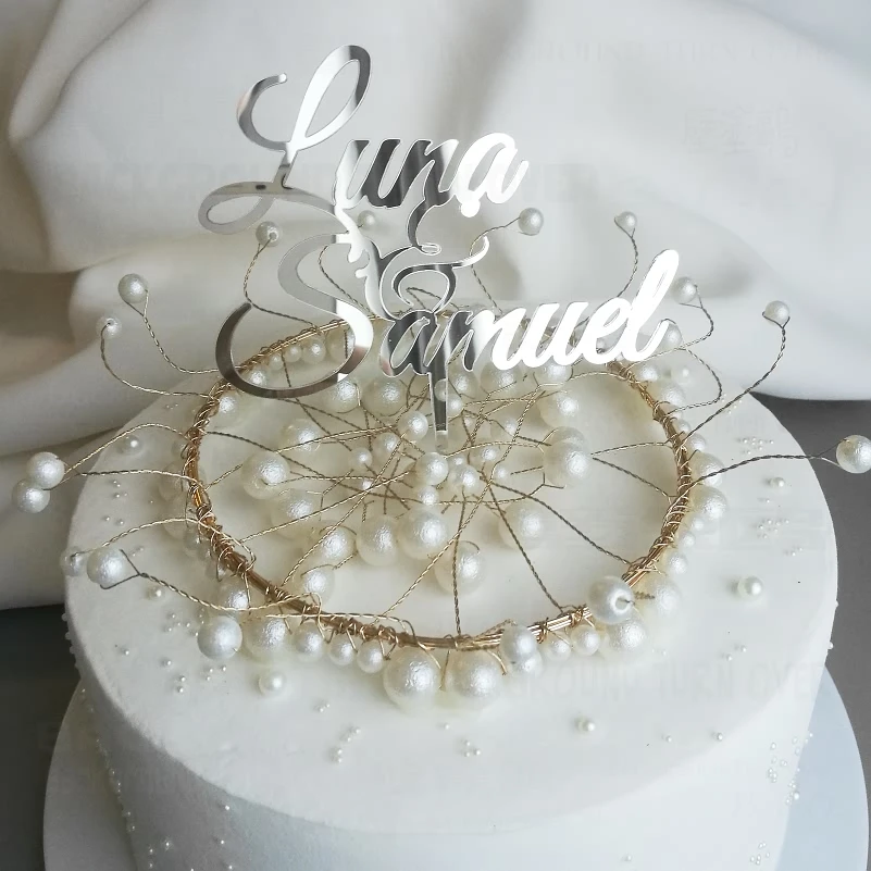 

Cake Topper Decorating Tools Wedding Cupcake Toppers Anniversary Candles Box Valentine Wedding Bride And Groom Custom Name T020