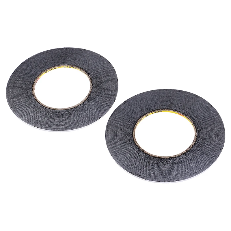 2 Rolls 3mm Double-Sided Adhesive Tape High Temperature Tape Sticker Glue Mobile Phone Screen Repair 50M