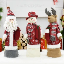 Рождественские куклы Санта-Клаус, снеговик, игрушечные олени, настольные украшения, рождественский подарок, фигурки, Рождественское украшение, натальная игрушка