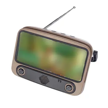 

Retro Portable Bluetooth Speaker Cellphone Holder TV MP3 Music Player FM Radio