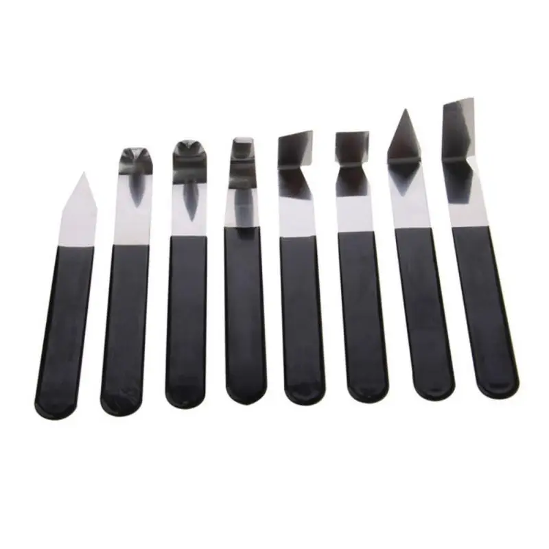 

Stainless Steel Pottery Clay Sculpture Clay Carving With Rubber Handle Tools DIY Artwork Sculpting Set Carving Pottery Tools