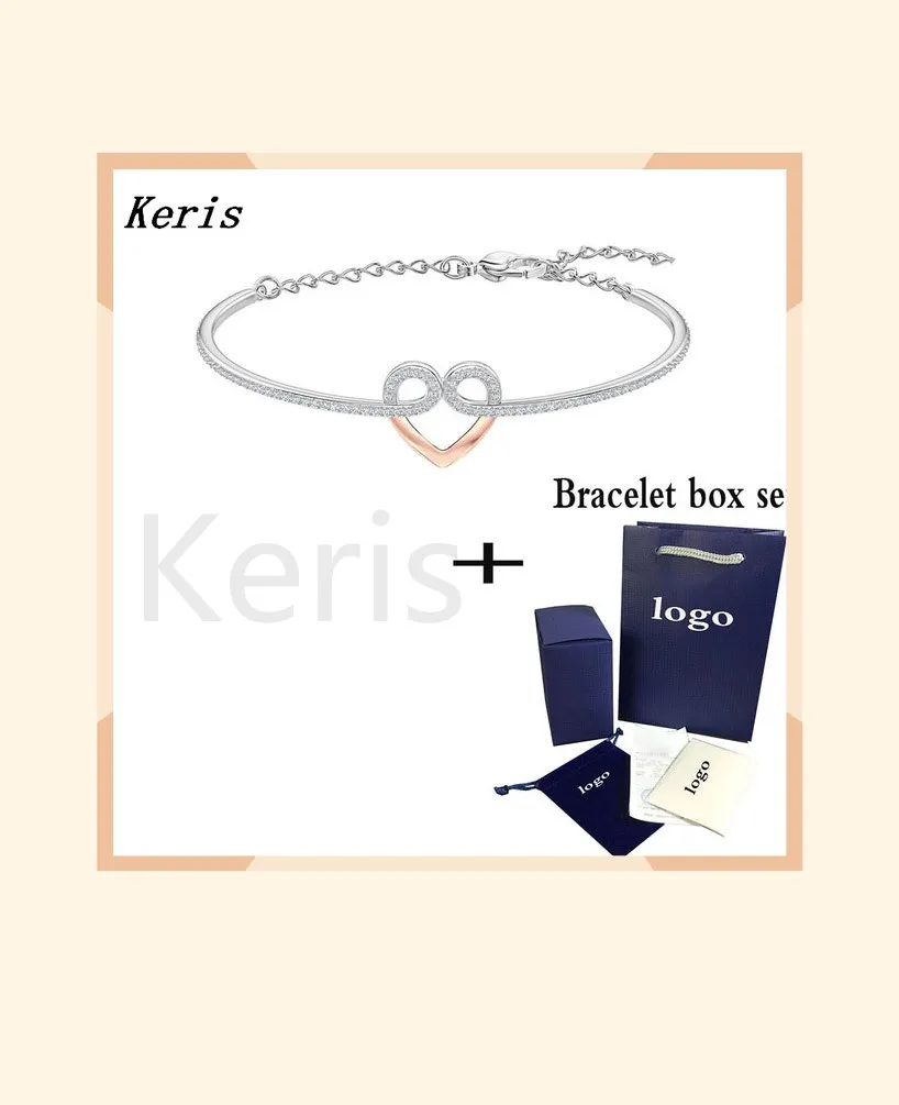 

SWA 2019 Fashion Classic Bracelet New MY HERO Romantic Wild Heart Pattern Hoop Crystal Female Gold Bracelet Wedding Jewelry
