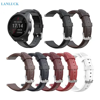

20mm Universal Oil Wax Calf Leather Strap for Garmin Forerunner245 645 Vivoactive3 Vivoactive 3 Music Wristband Watchband
