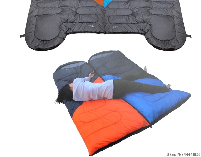 1.4kg Adult Single Camping Sleeping Bag Outdoor Waterproof Travel Healthy Sleeping Bag Envelope Type Hiking Sleep Bag AA52026