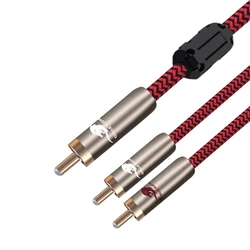 Premium Audiophile RCA Subwoofer Y Splitter Cable - High - Fidelity Sound Connection (Available in Various Lengths) - 10meter (R to 2R)