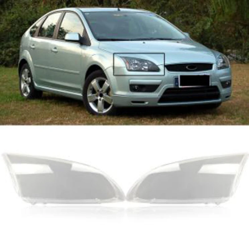 Для Ford Focus 2005 2006 2007 2008 Автомобильные фары прозрачные линзы оболочка Крышка водителя и пассажира сторона Авто оболочка