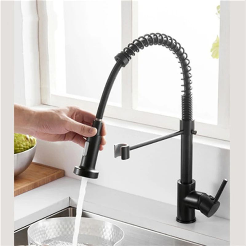 Matte Kitchen Faucet Deck Mounted Mixer Tap 360 Degree Rotation Stream Sprayer Nozzle Sink Hot Cold Taps High Quality | Обустройство