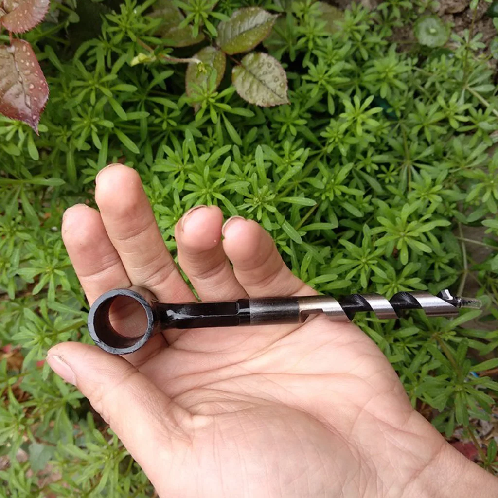 Portable Manual Survival Drill Bits, Wood Auger Drill Bit -4 Sizes Backpack Hiking Woodworking Drill  6mm 20mm 25mm 30mm 