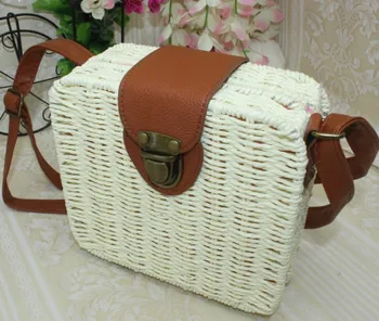 

2020 New Women Straw Bag Woven Handbag Purse Crossbody bag Boho Beach Summer Tote Purse 6 Colors