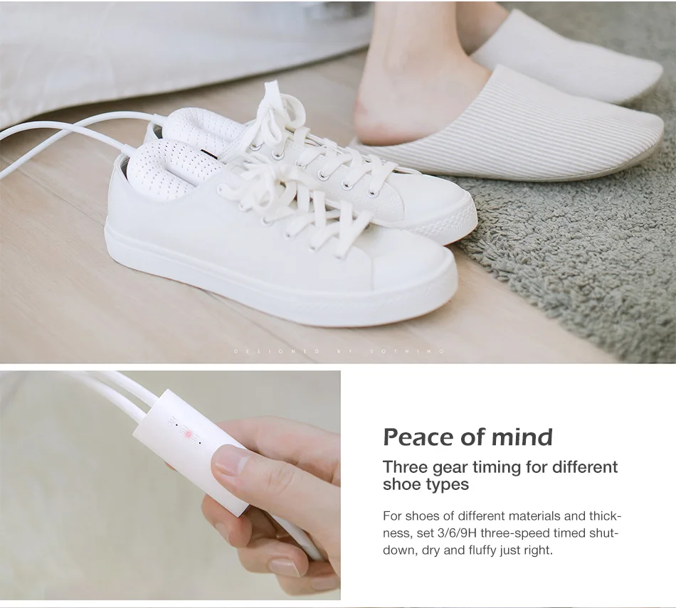 Xiaomi Zero сушилка для обуви портативная бытовая электрическая стерилизация обуви УФ постоянная температура сушка дезодорирующая Универсальная
