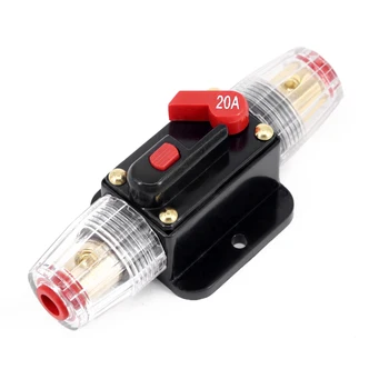 

20-100AMP Inline Circuit Breaker Car Auto Audio Solar Energy Fuse Holder