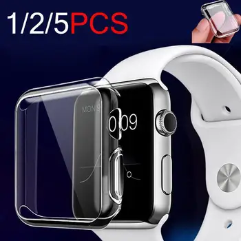 

Transparent Cover for Apple Watch Series 3 2 1 38MM 42MM 360 Full Soft Clear TPU Screen Protector Case