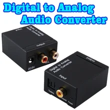 Decodificador Digital a convertidor de audio analógico Jack de 3,5 MM 2 * amplificador de RCA señal Coaxial de fibra óptica a estéreo analógico DAC Spdif