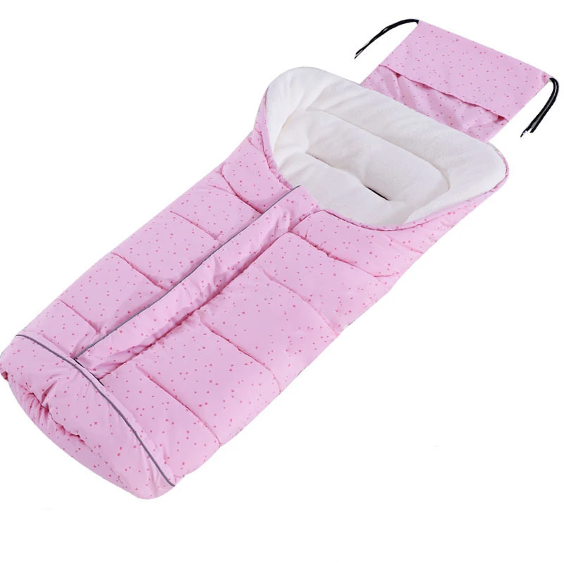 Зимние плотные детские спальные мешки, конверт, ветрозащитный спальный мешок для коляски, для новорожденных, теплое одеяло с перчатками