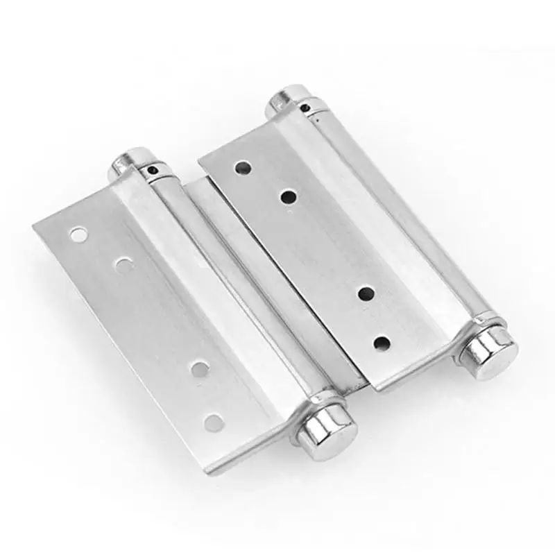 2pcs Household Double Open Spring Hinge Automatic Closure Stainless Steel Two Way Free Door Hinge Cowboy Door Fence Dedicated
