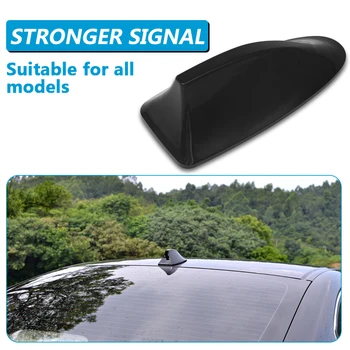 

Car Decor Signal Aerials Roof Sticker AM/FM Radio WRC Antenna Universal Shark Fin Sticker For Polo Passat Golf Sharan