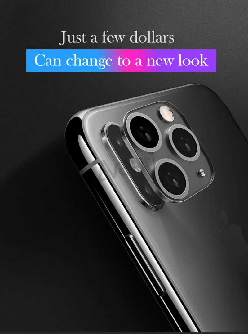 Поддельные Объективы для камеры, стеклянная наклейка, наклейка для изменения секунд, поддельные камеры для iPhone X XS MAX iPhone 11 Pro Max, защитная крышка для стекла