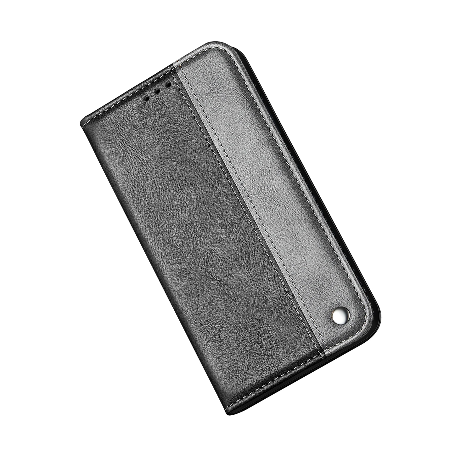 Кожаный чехол для huawei Honor 7A Pro 8A 7S 7C 10 9 Lite флип-чехол-книжка для huawei P30 Pro P20 Lite P Smart Y5 Y6 Prime - Цвет: Серый