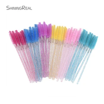 

1000 Pieces Mascara Wands Disposable Eyelash Brushes for Extensions Eye Lash Applicator Crystal Handle Makeup Tool kits