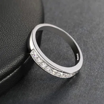

Women's 925 Silver Single Row Zircon Ring Gift Jewelry Ring