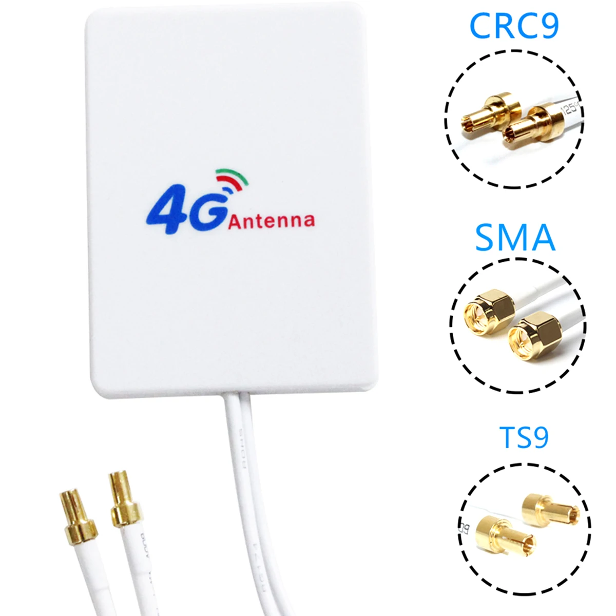 

SOONHUA 3M LTE Router Modem Aerial 3G 4G External Antenna with CRC9/ TS9 / SMA Connector Cable