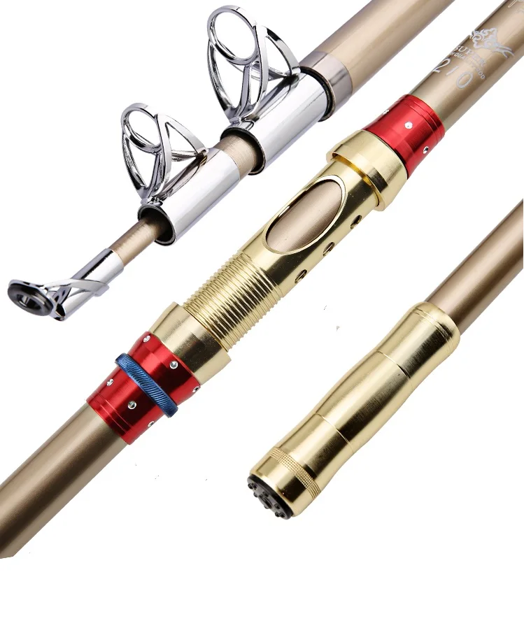 

Thick Telescopic fishing rod for catch big fish in the river or lake Short folding length convenient for carry