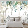 Photo Wallpaper Modern Hand-painted Tropical Plant Leaves Flowers And Birds Murals Living Room Bedroom Waterproof Wall Painting ► Photo 1/6