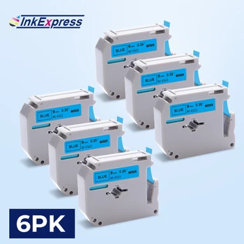 

6PK MK521 Label Tape MK 521 Printer Ribbon 9mm Compatible Brother mk-521 mk521 MK231 Labels for Brother P touch Label Maker