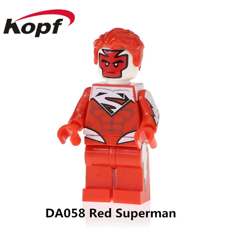 

Singl Sale Super Heroes Racing Suit Tony Zombie Action Electric Red Superman Figures Building Blocks For Children Gift Toy DA058