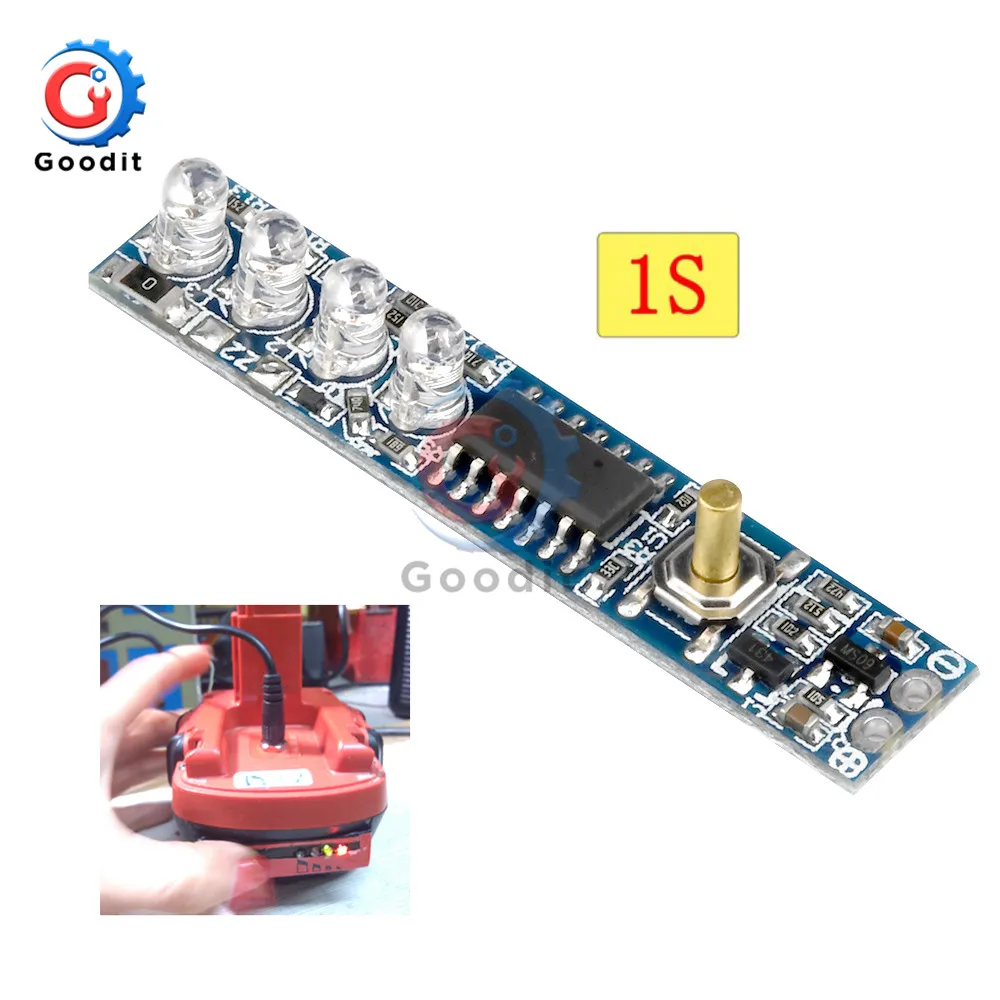 Светодиодный индикатор емкости литиевой батареи 1S уровня мощности платы дисплея