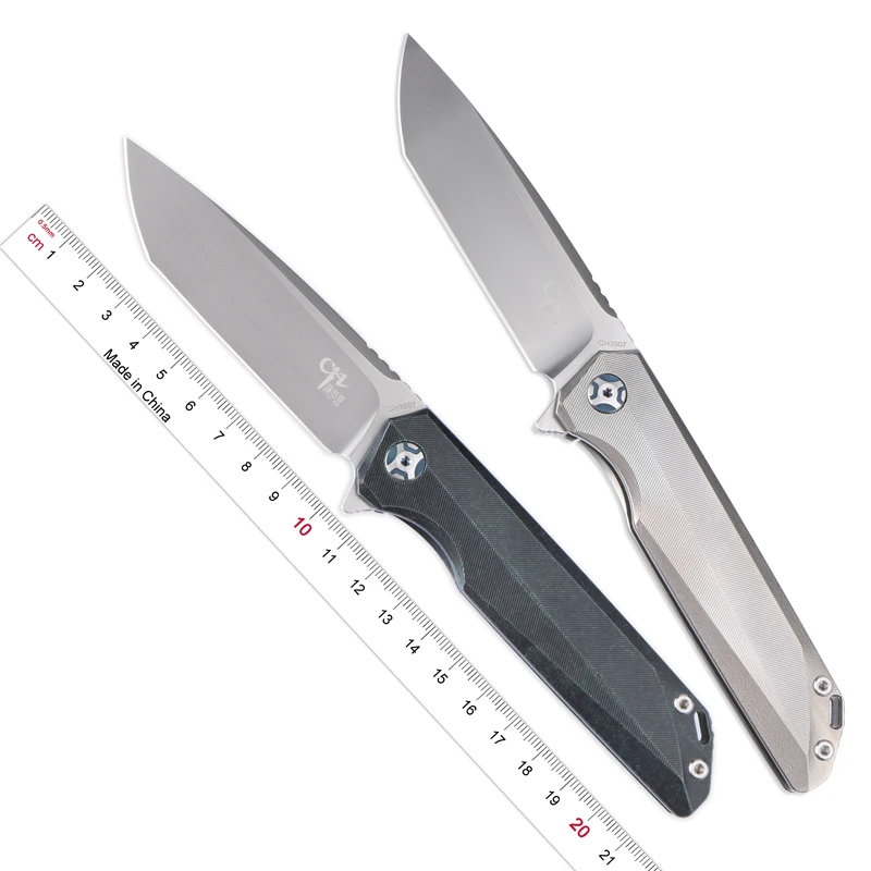 

CH M390 Blade CH3507 folding knife ceramic ball bearing washer TC4 handle outdoor camping pocket knife for gift collection