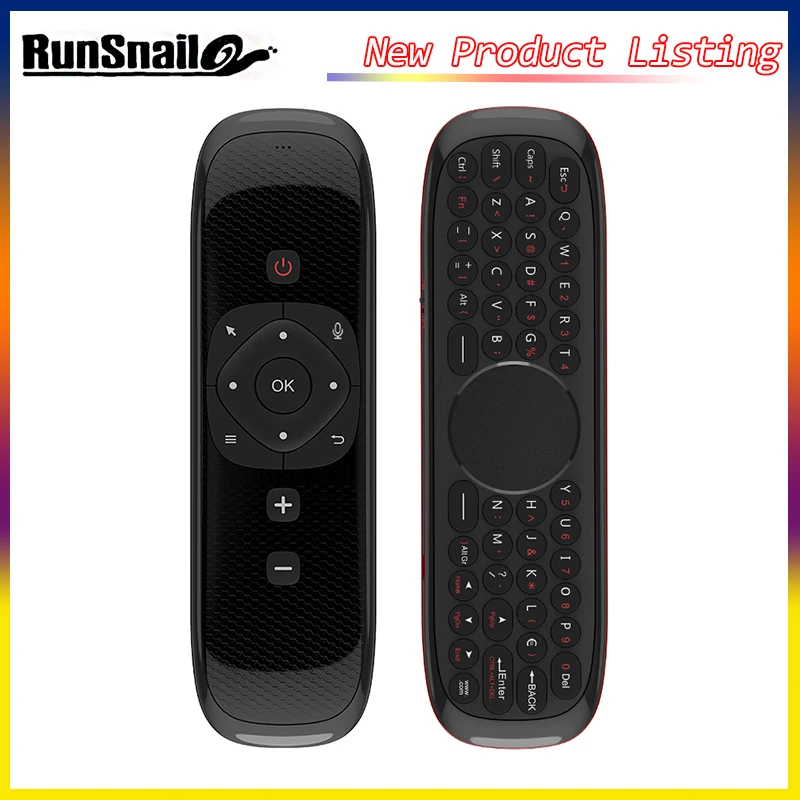 Wechip W2 Air mouse Голосовая функция гироскопа сенсорная Беспроводная клавиатура Пульт